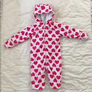 Old Navy Baby Bear Heart Coveralls